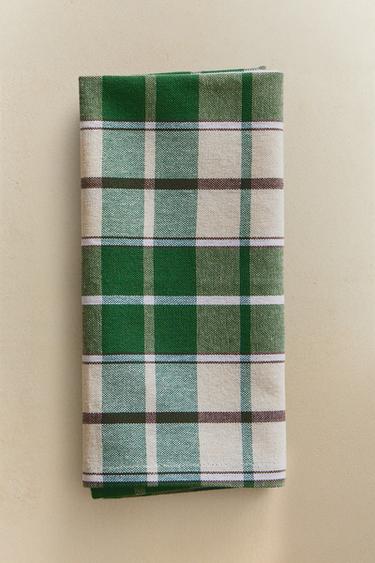 PACK OF DYED THREAD NAPKINS (PACK OF 2) - Green by Zara