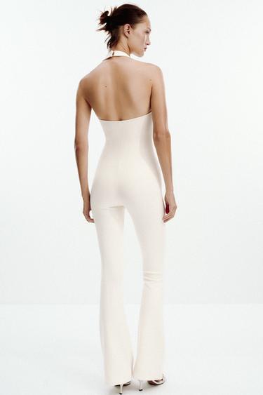 COMBINAISON INTERLOCK FLARE - Écru de Zara - Image 7
