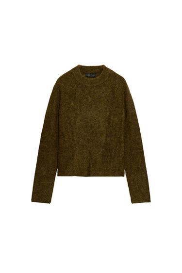 JERSEY CON LANA Y ALPACA - Khaki de Zara
