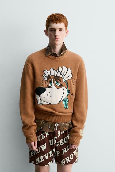 NANA PETER PAN WOOL JUMPER HARRY LAMBERT FOR ZARA X DISNEY - Brown by Zara
