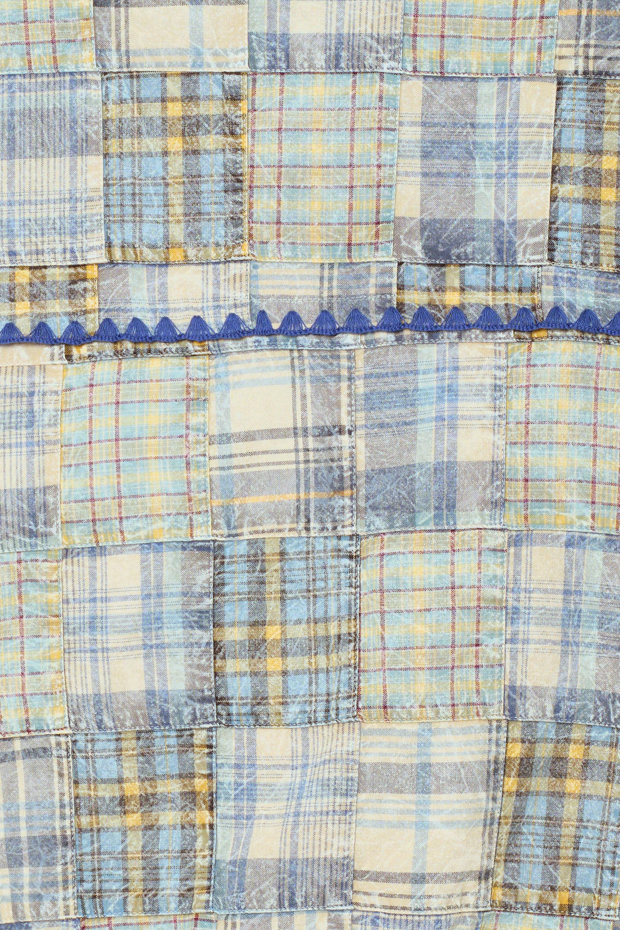 Мужские куртки Zara RELAXED FIT PLAID PATCHWORK JACKET — фото 6