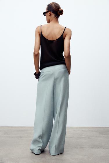ZW COLLECTION TROUSERS WITH DARTS - Light blue by Zara - Image 4