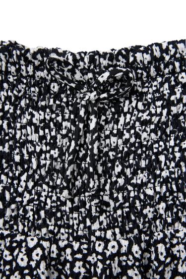 Zara FLORAL LAYER SKORT - Black