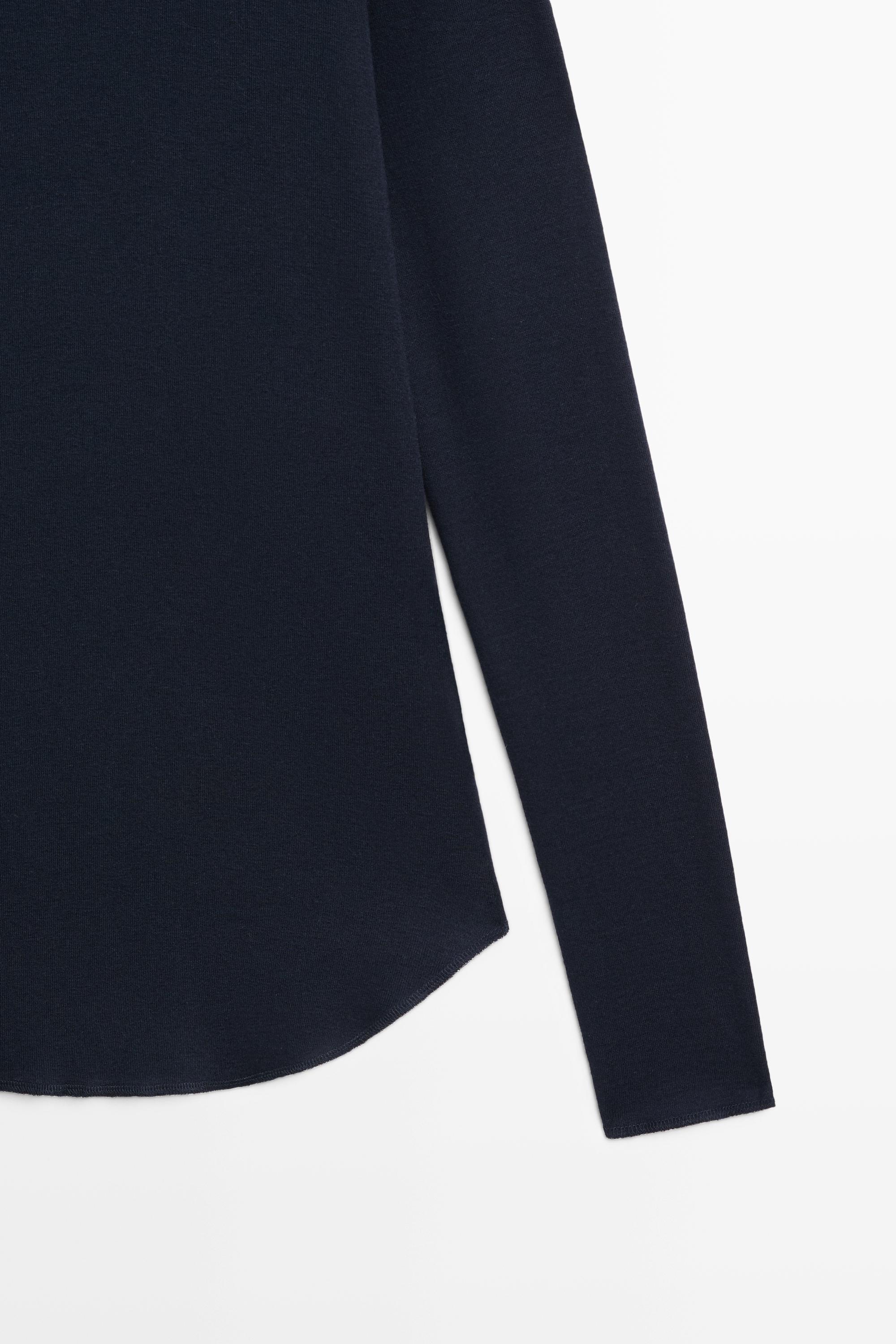 Long sleeve wool-blend T-shirt