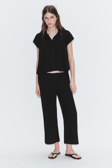 CHEMISE FLUIDE ASYMÉTRIQUE - Noir de Zara - Image 0