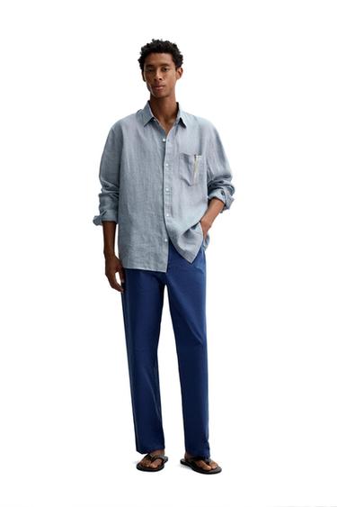 RELAXED-FIT-HEMD AUS 100 % LEINEN - Himmelblau von Zara - Bild 0