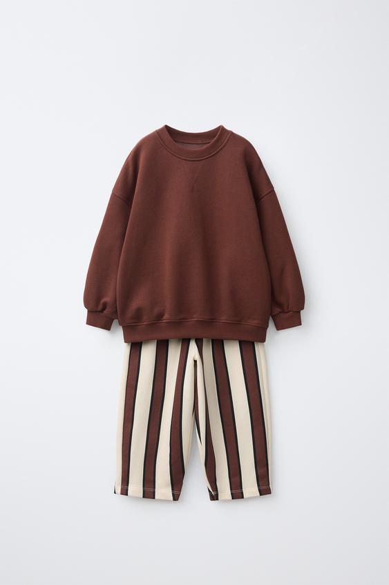 STRIPED JOGGER SWEATSUIT - Brick de Zara - Imagen 0