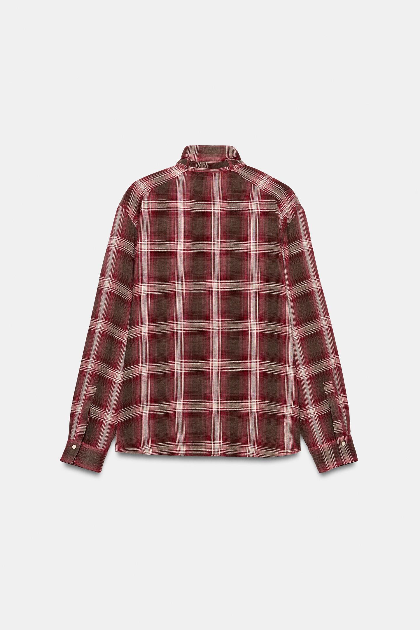 Женская блузка Zara Checked Bow, цвет: Разноцветный — фото 7