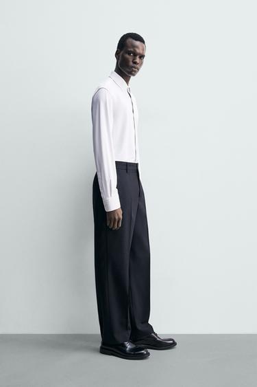 CHEMISE ÉLASTIQUE STRUCTURÉE - Blanc de Zara - Image 3