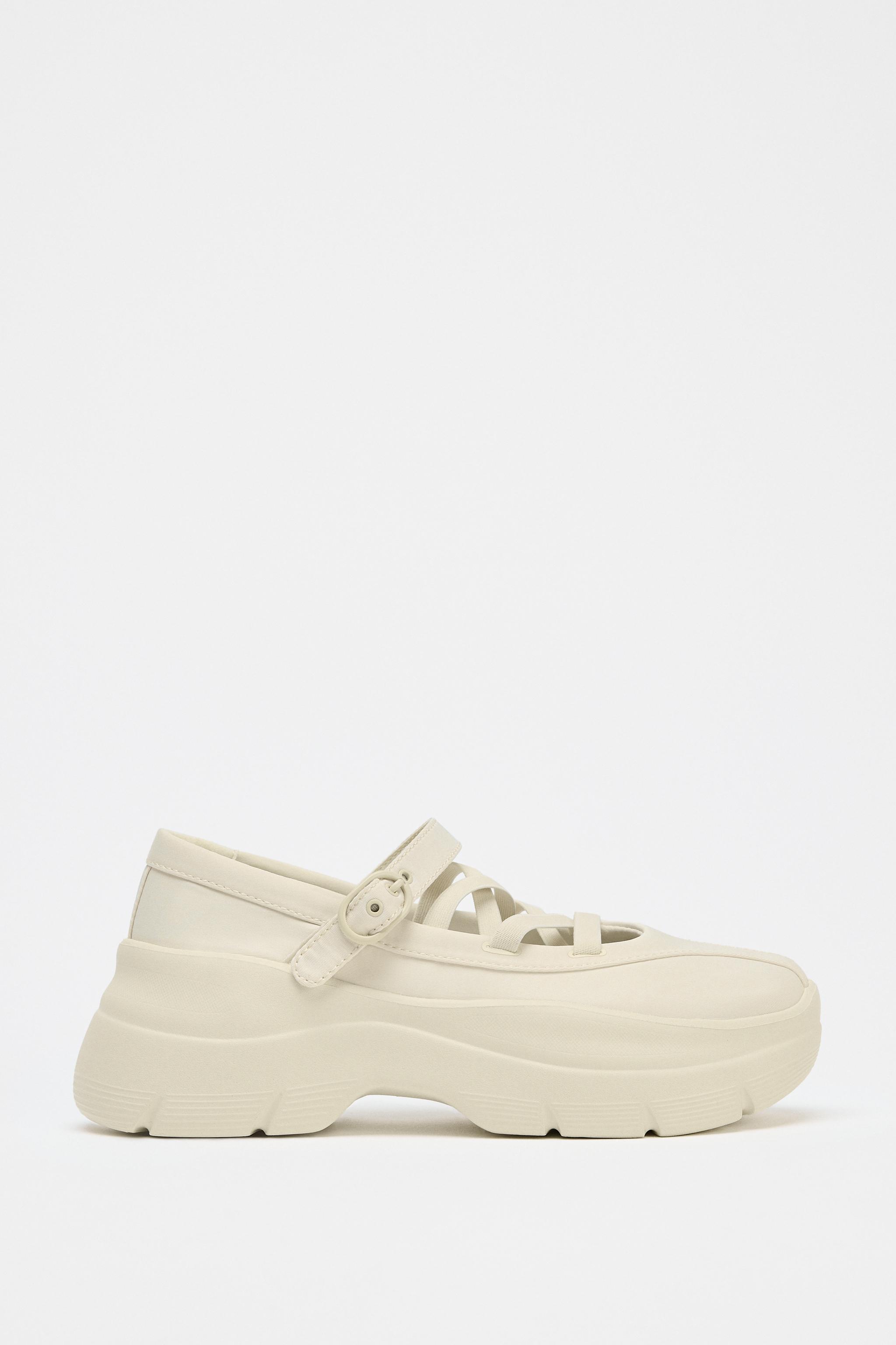 厚底 ブーツ スニーカー ホワイト 白 Bershka ZARA プラットフォームスニーカー - ホワイト | ZARA Japan / 日本