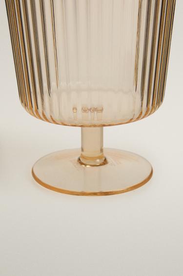 STRIPED MACRAMÉ WINE GLASS - Yellow by Zara - Image 3
