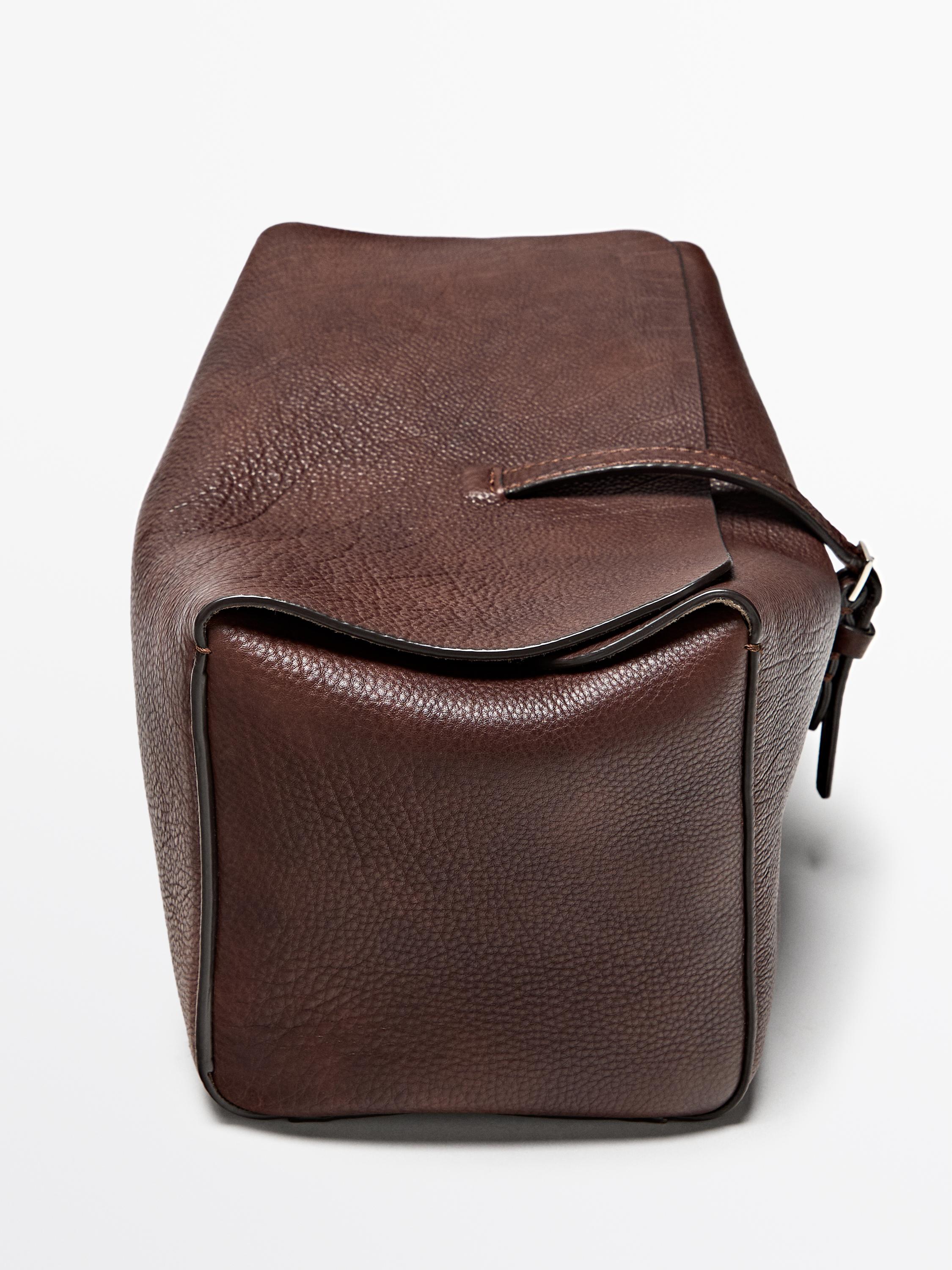 Trousse de voyage en cuir nappa