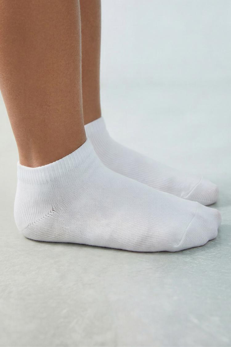 Paquete de 4 calcetines tobilleros lisos 4