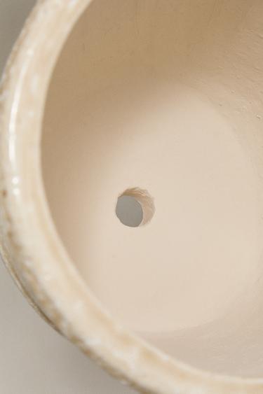 CERAMIC GARDEN POT - Cream by Zara - Image 3