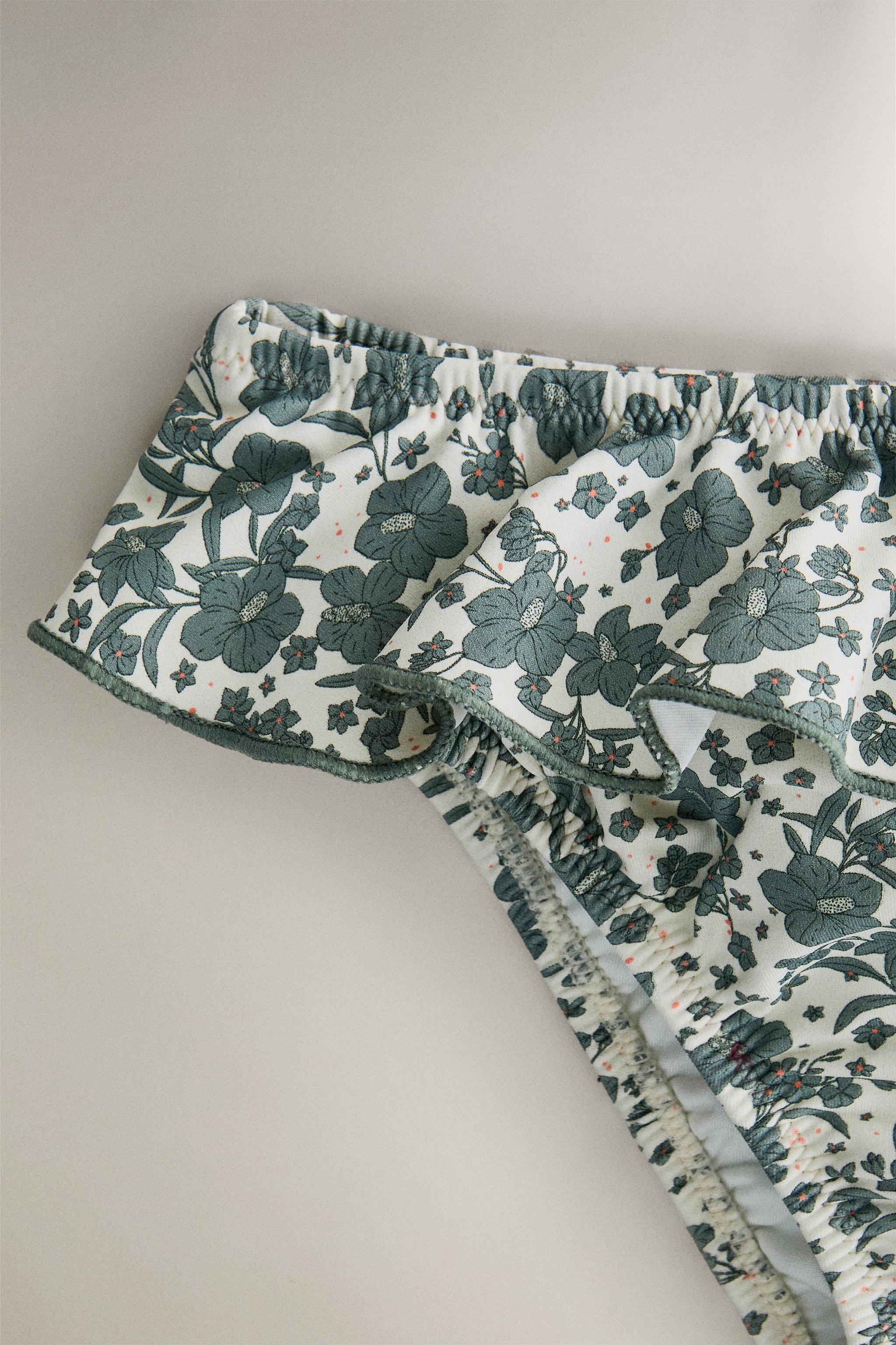 CHILDREN’S TROPICAL FLORAL BEACH BIKINI BOTTOMS