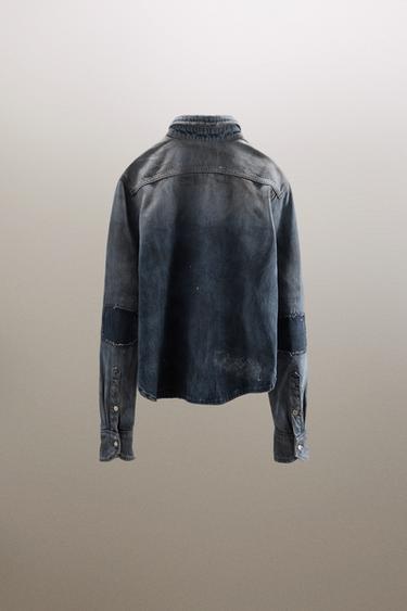 CHEMISE EN JEAN TRF EFFET DÉLAVÉ DÉCHIRURES - Bleu de Zara - Image 2