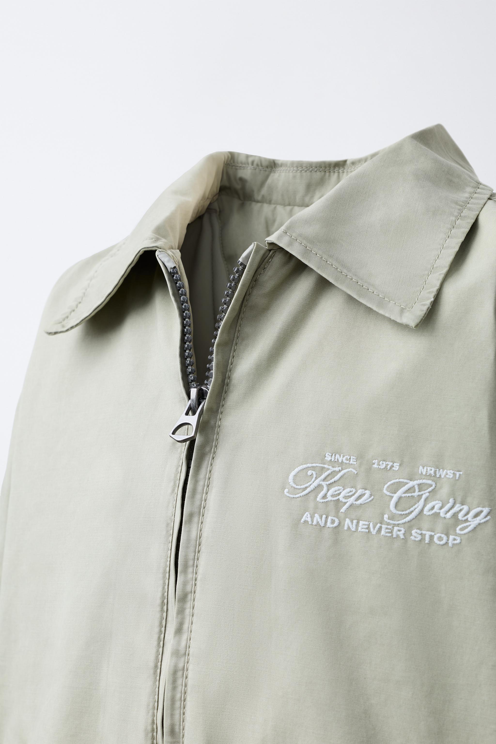 BLOUSON BOMBER À INSCRIPTION BRODÉE