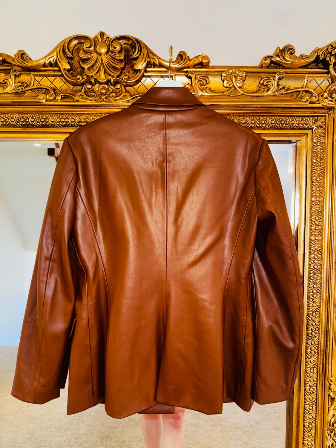 FAUX LEATHER BLAZER - Image 2
