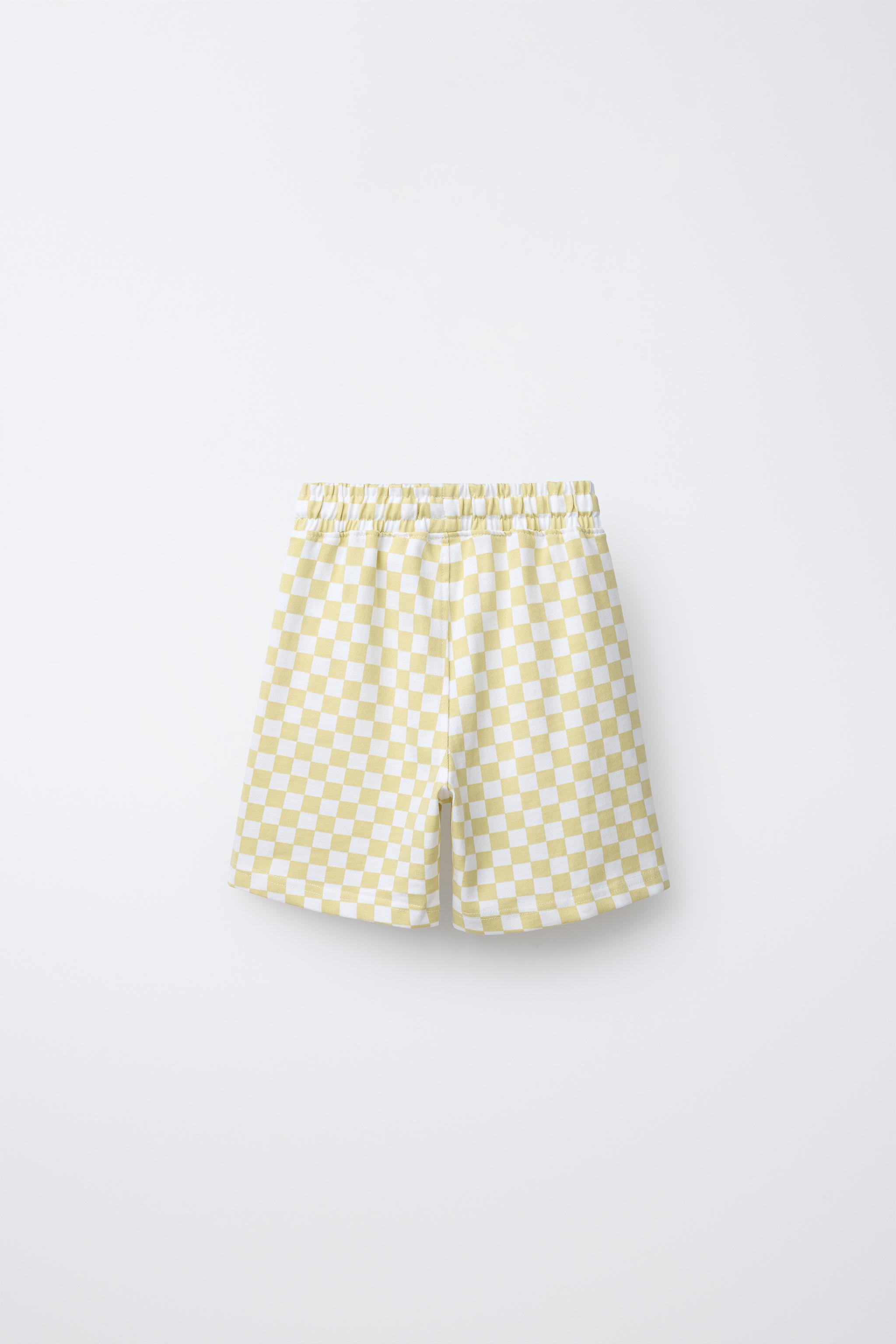 CHECKERBOARD T-SHIRT AND BERMUDA SHORTS SET