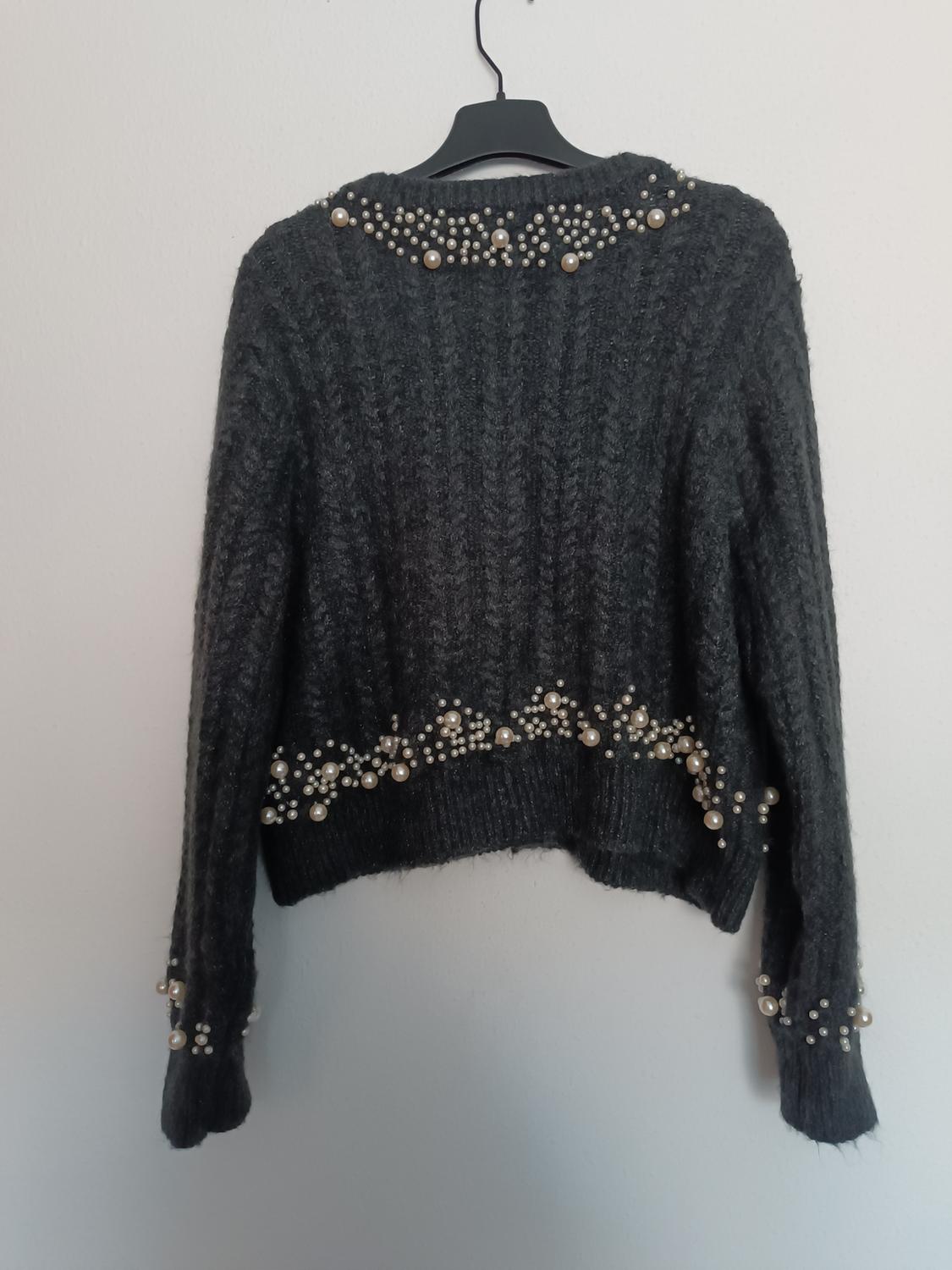 KNIT CARDIGAN WITH FAUX PEARLS - Image 7