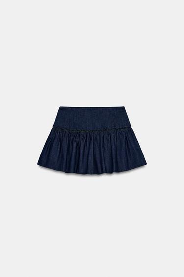 FLARED SKORT - Blue by Zara - Image 6