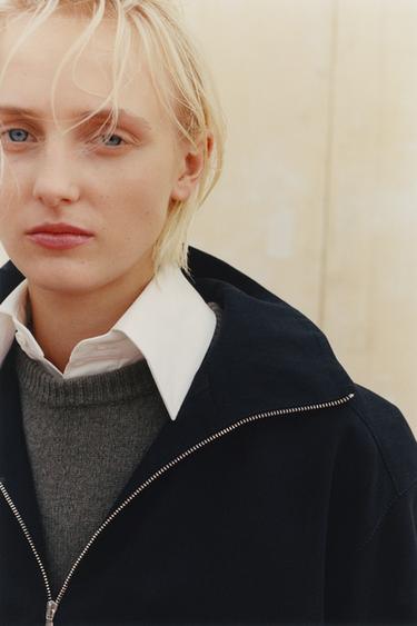 Zara CASHMERE WOOL BLEND JUMPER - Cement