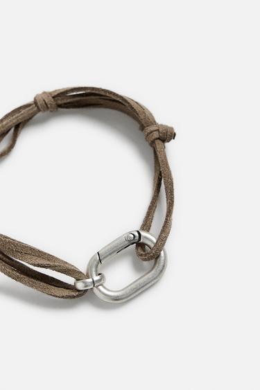 LEATHER EFFECT COMBINATION BRACELET - Silver by Zara - Image 3