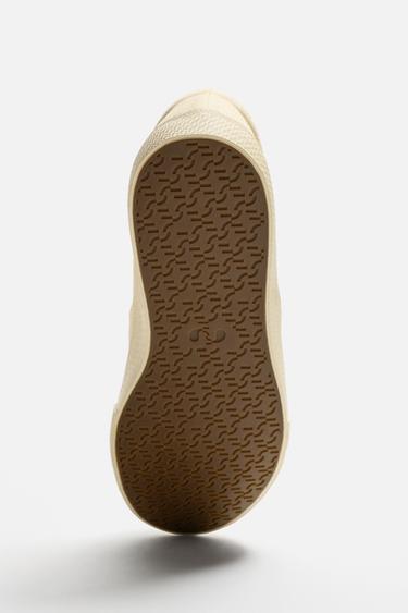 FABRIC LACELESS TRAINERS - Ecru by Zara - Image 5