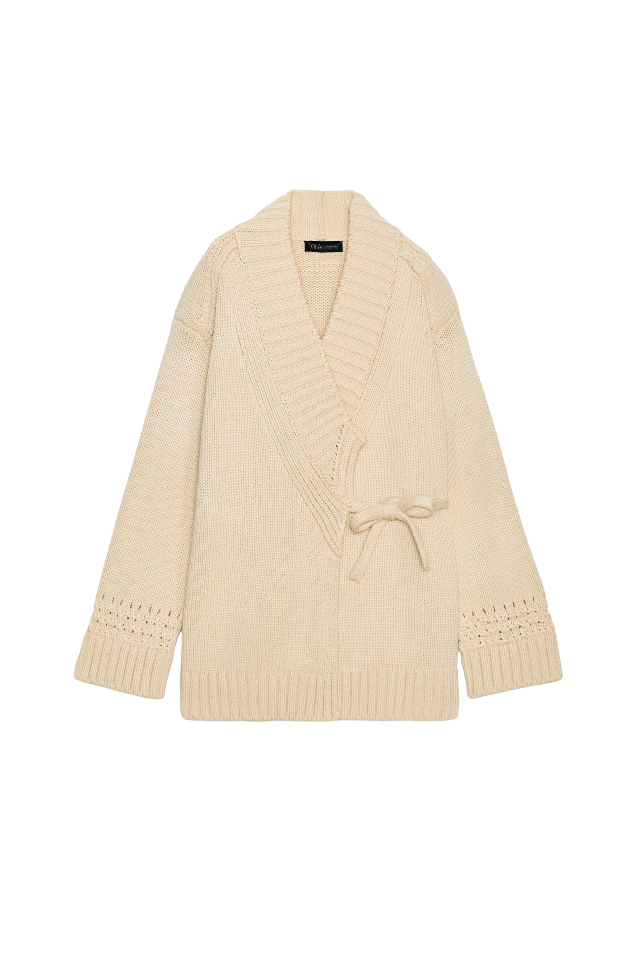 ZARAニットラップカーディガン ZARA ニットラップカーディガン - メルカリ