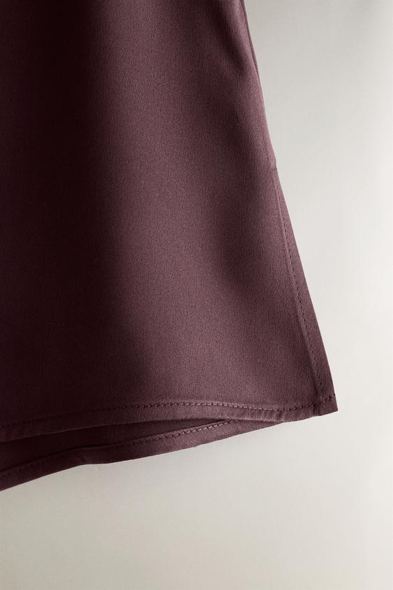 SHORT EN SOIE MÛRIER - Bordeaux de Zara - Image 2