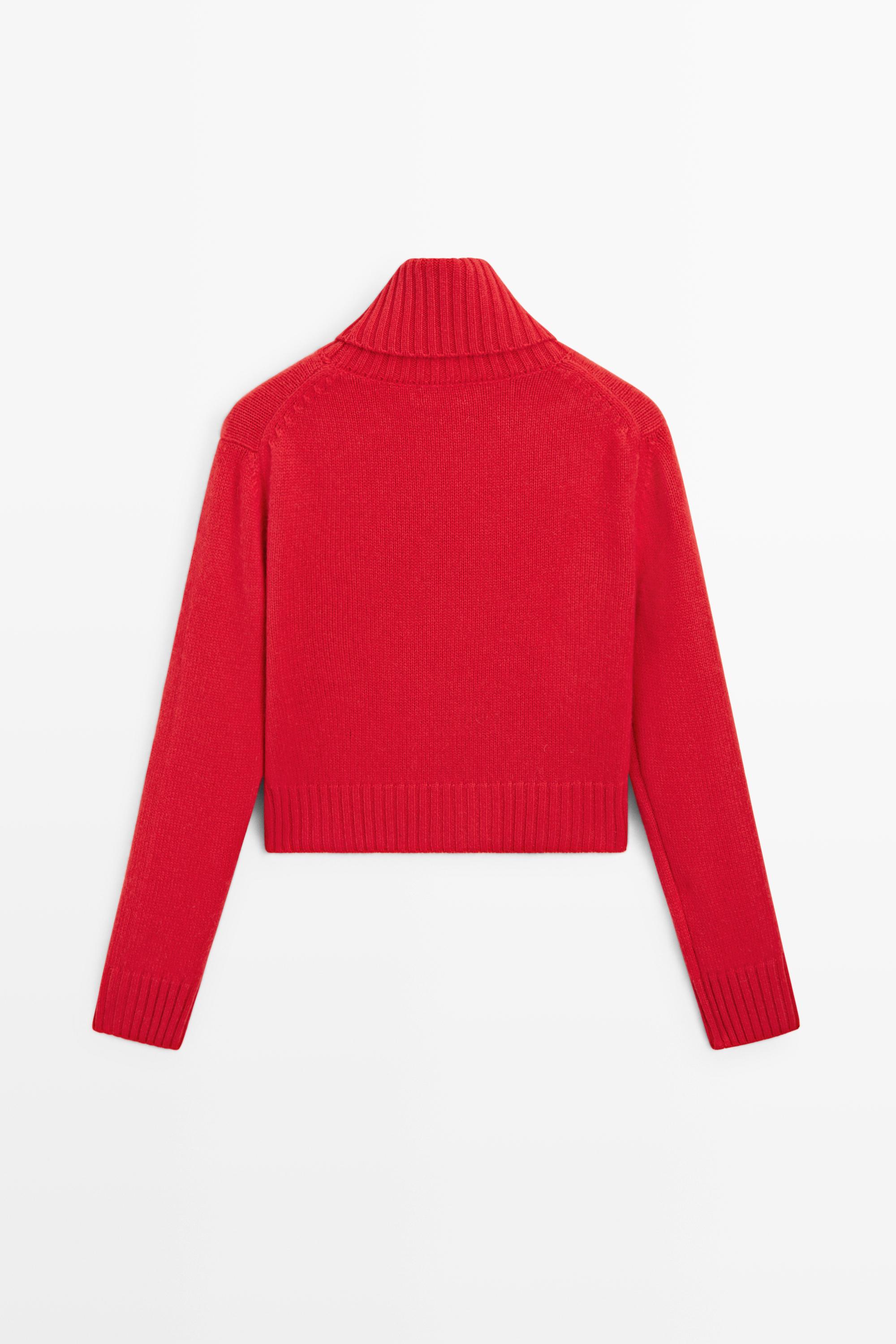Pull court en maille 100 % cachemire