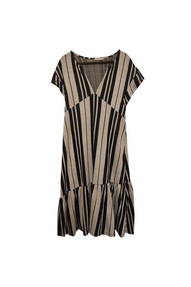 VESTIDO ALGODON MIDI RAYAS
