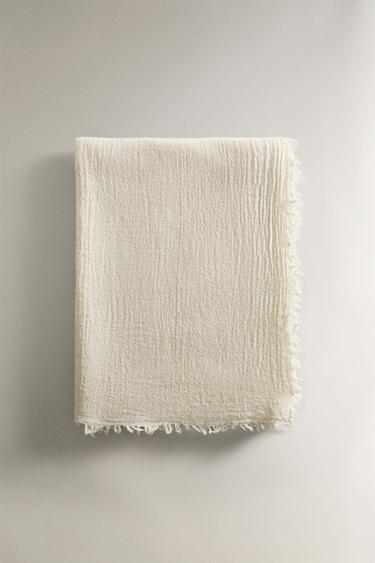 Zara WOOL BLANKET - Light gray