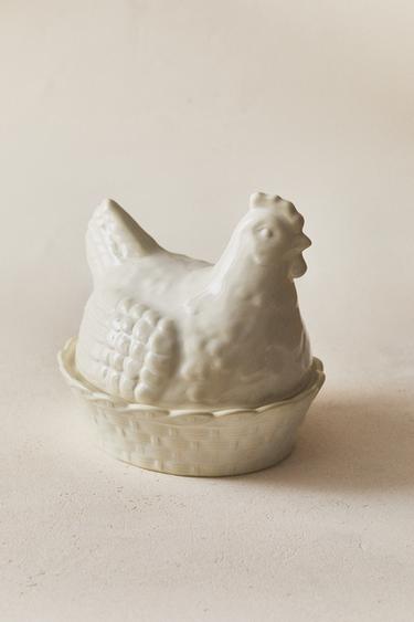 CERAMIC HEN JAR - Cream by Zara