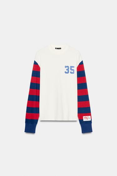 VARSITY STRIPED T-SHIRT - Multicoloured by Zara