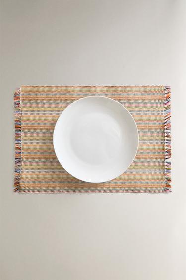 LOT SETS DE TABLE COTON RAYURES (LOT DE 2) - Orange de Zara - Image 4