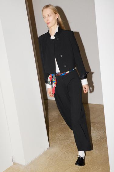 Zara SOFT LEATHER BLUCHERS - Black