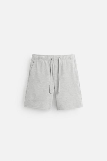 TEXTURED COMFORT BERMUDA SHORTS - Grey by Zara