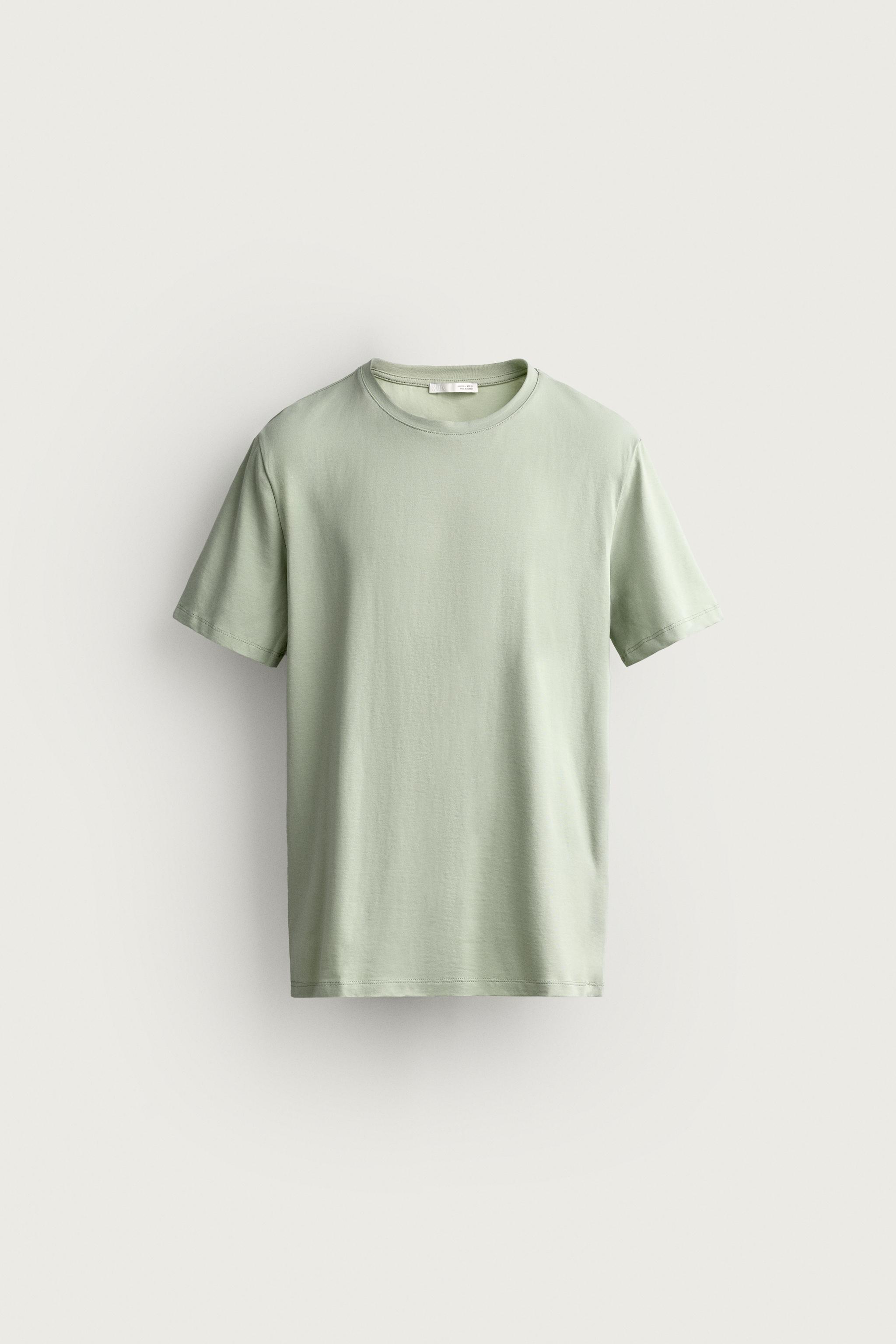 BASIC SLIM FIT T-SHIRT /01 — Light green