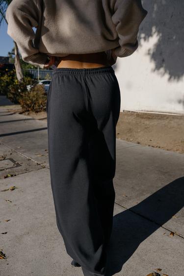 TRACKSUIT WITH JACKET AND WIDE-LEG TROUSERS - Brown by Zara - Image 2