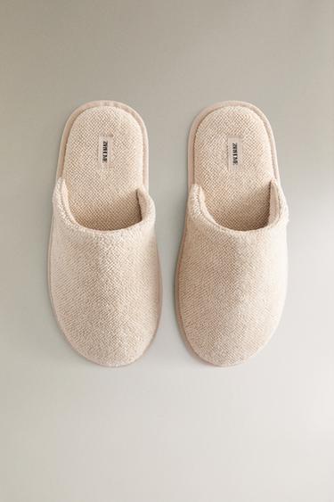 RICE STITCH BATHROOM SLIPPERS - Sand Brown by Zara - Image 2