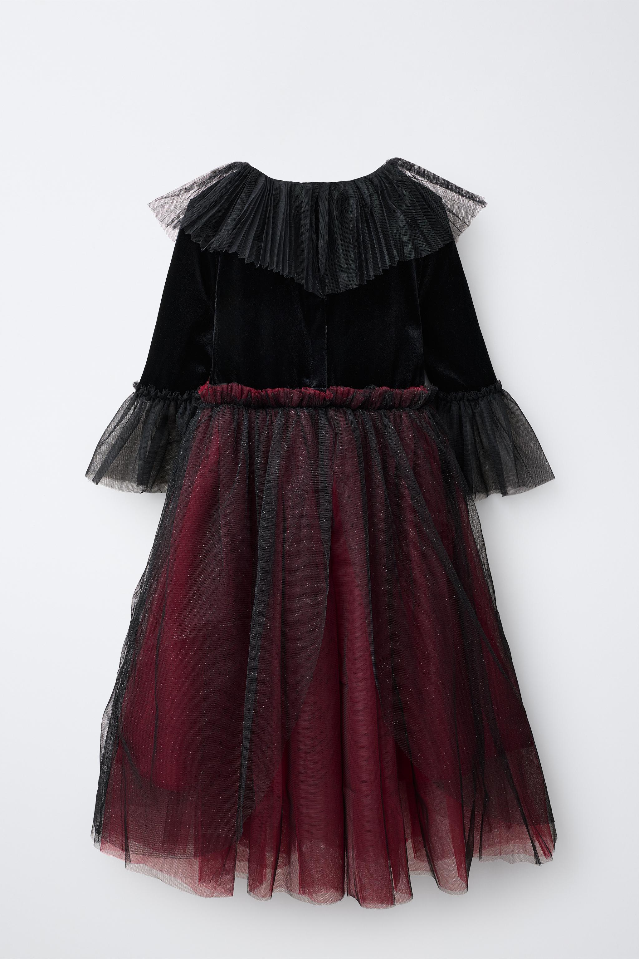 zara tulle dress black VAMPIRE COSTUME - Red / Color:Orange Multi Navy Blue Satin Party Neckline:SQUARE Prom dress