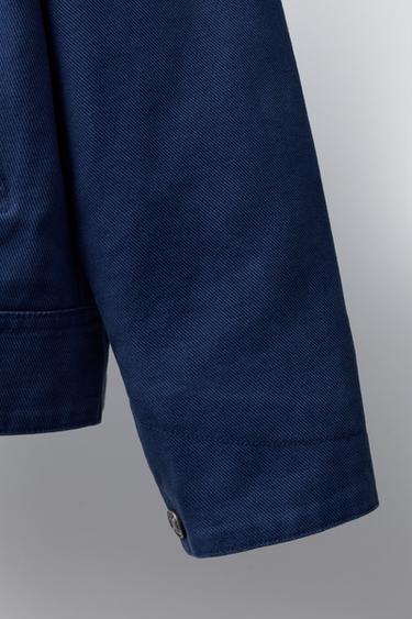 VESTE TEXTE BRODÉ - Bleu roi de Zara - Image 5