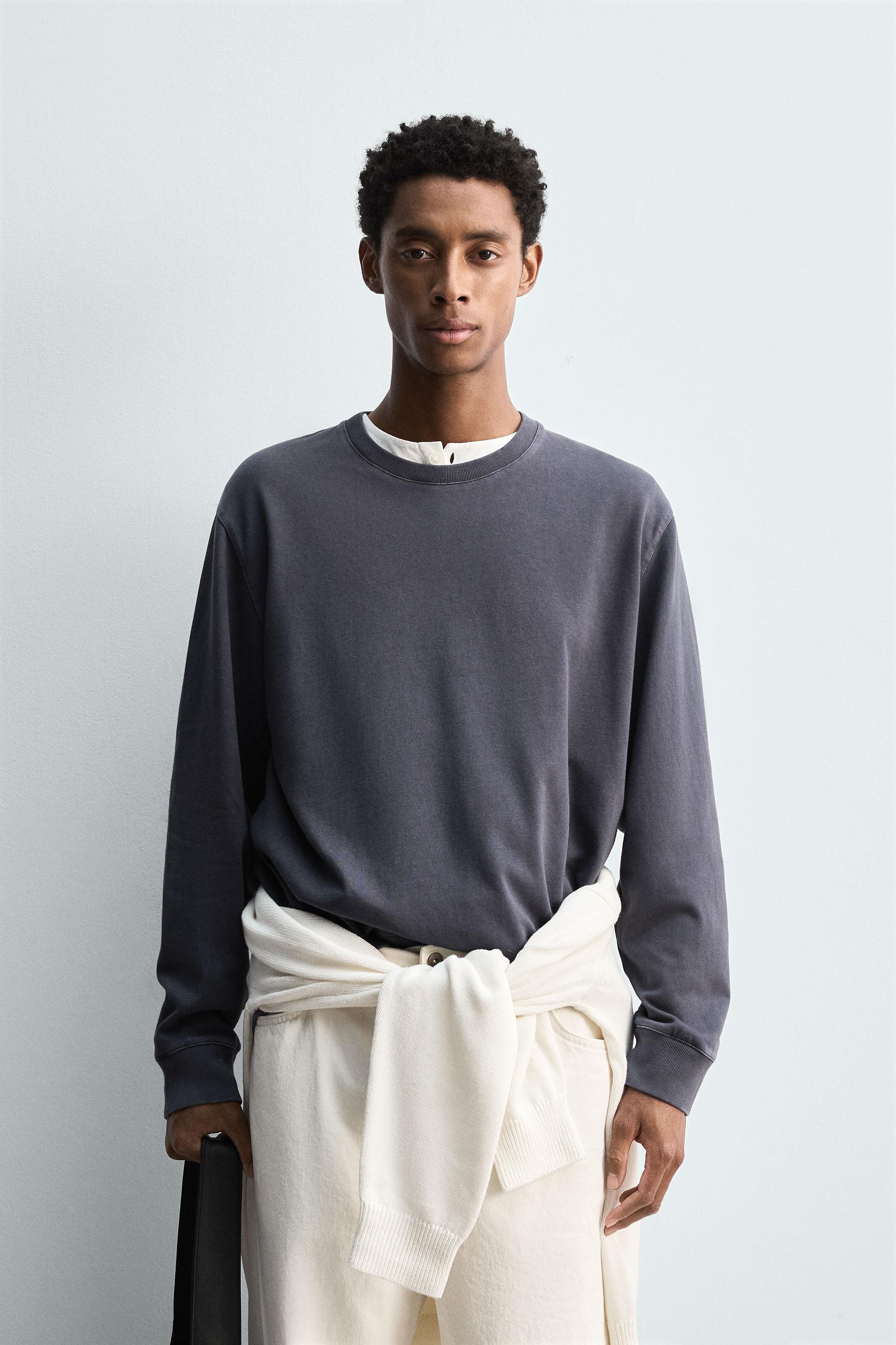 ZARA　タグ付き新品　ソフト　Vネック　スウェットシャツ ZARA タグ付き新品 ソフト Vネック スウェットシャツ - メルカリ