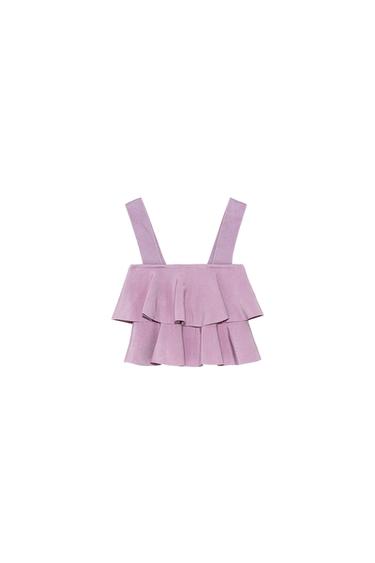 RUFFLED KNIT TOP