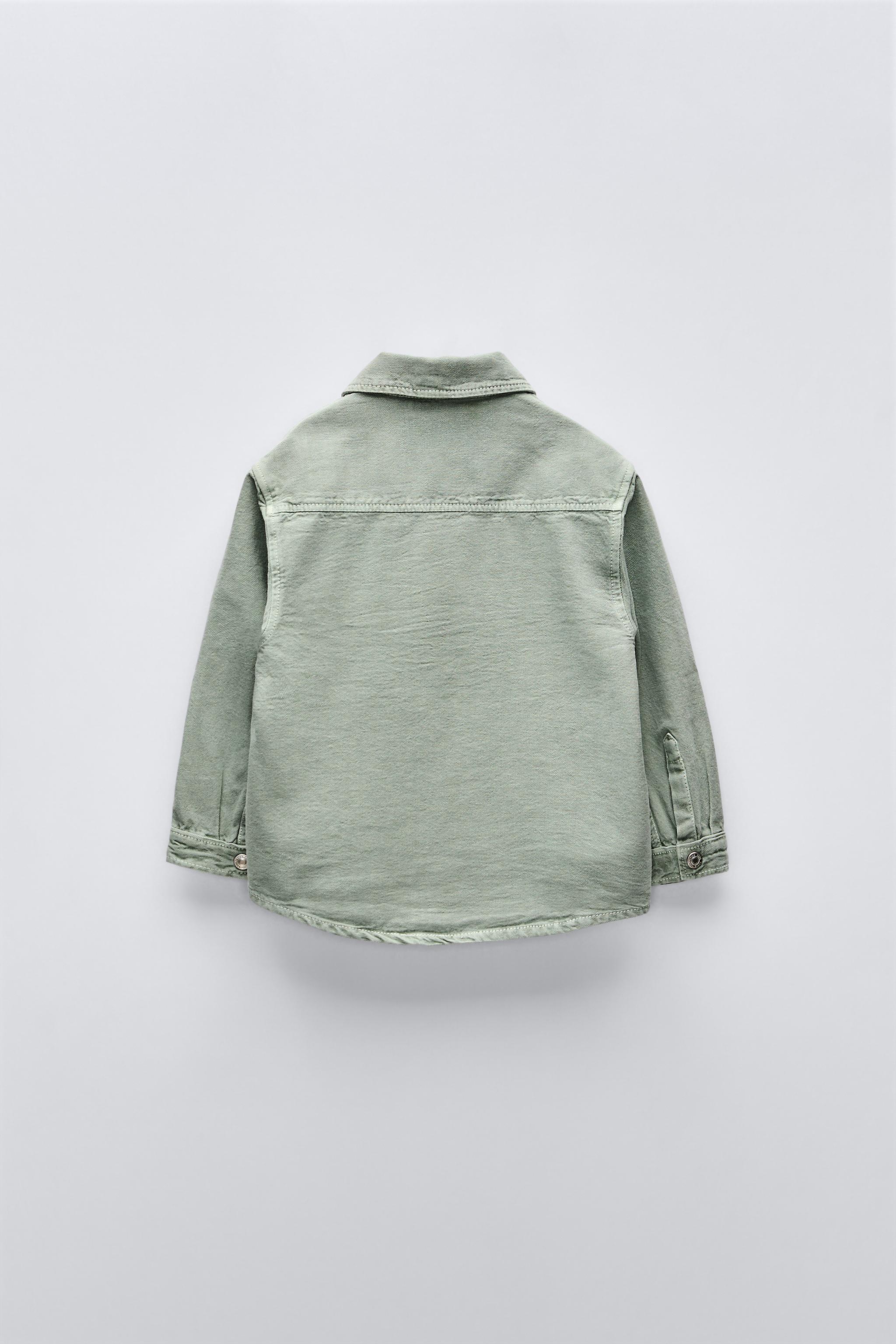 Zara Pocket Overshirt Wool Shacket Kelly Green selling 2675/411/500