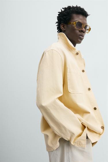 SURCHEMISE REGULAR FIT - Vanille de Zara - Image 6