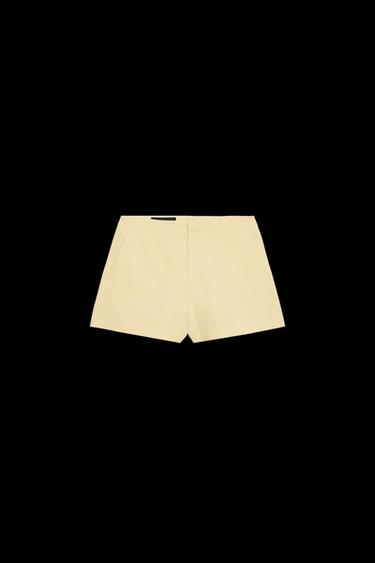 Zara MINI SHORTS - Light yellow - Image 0