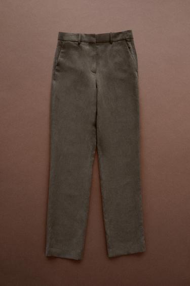 Linen-blend tailored pants - STUDIO — Earth 1