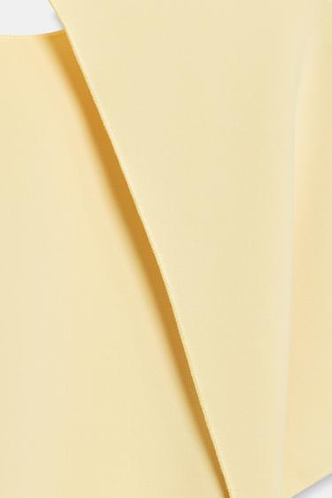 CUT-OUT SHORT SLEEVE TOP - Light yellow by Zara - Image 2